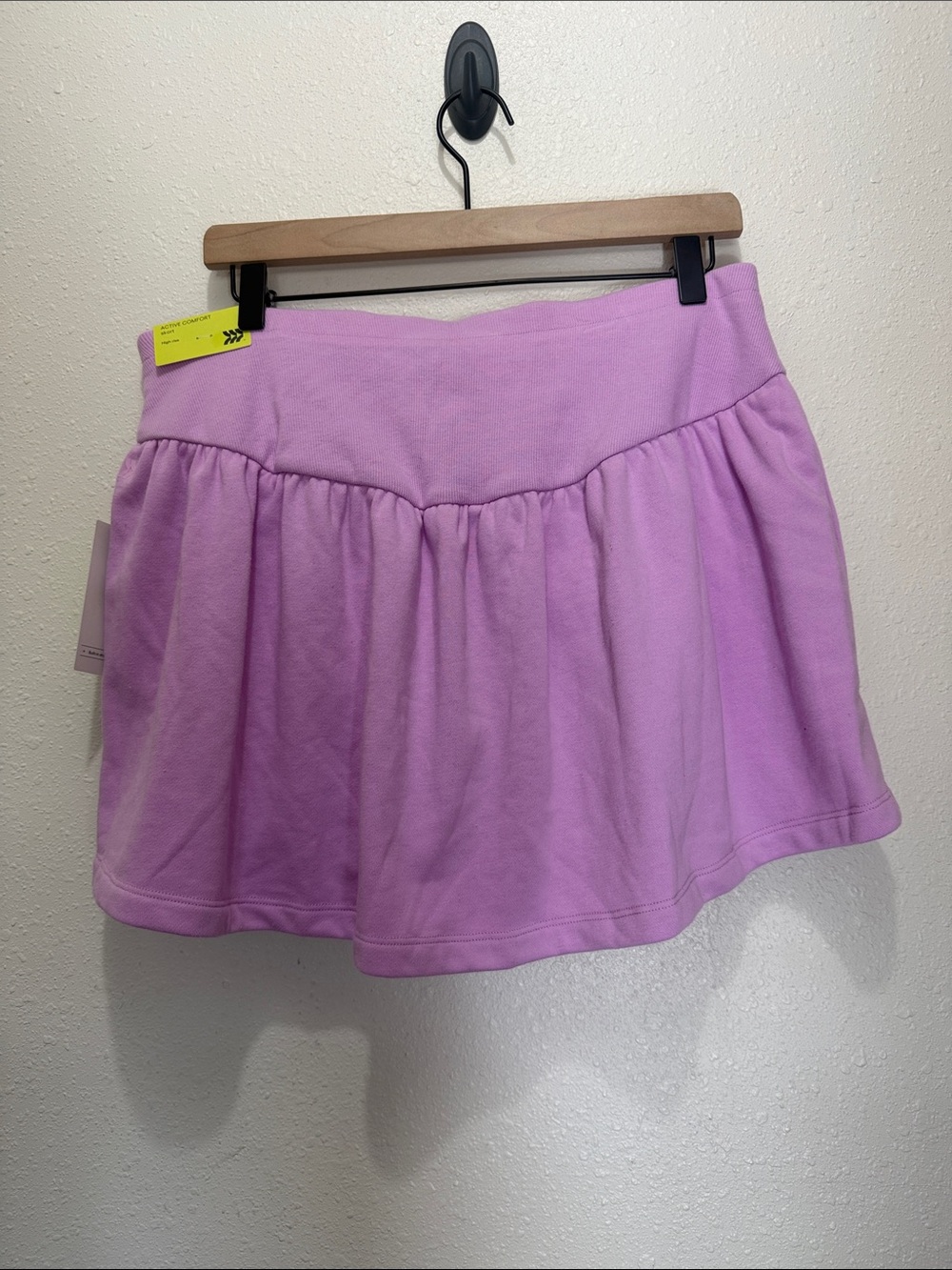 2 Women’s Drawstring Pull-On Skort - Lilac and White, Size L - Picture 4 of 9